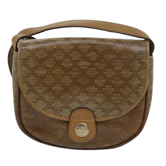 CELINE Macadam Canvas Shoulder Bag Beige Auth - Picture 8 of 16